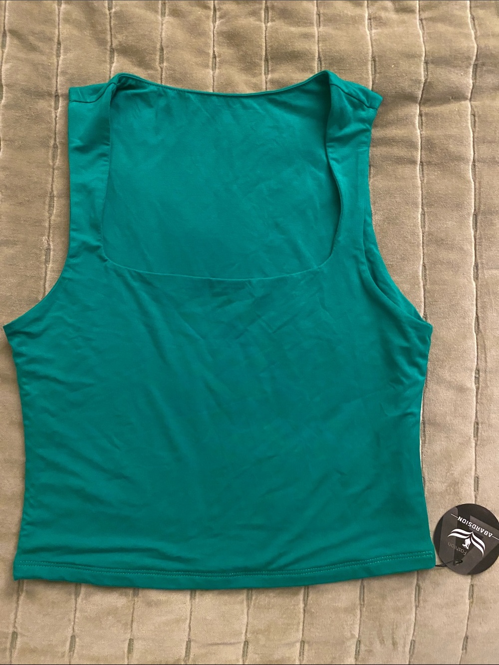 Women’s Teal Scoop Neck cropped Top